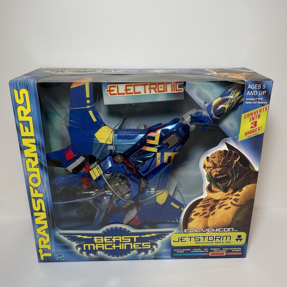 Hasbro Transformers Beast Machines Electronic Jetstorm 2000 New Sealed Vintage