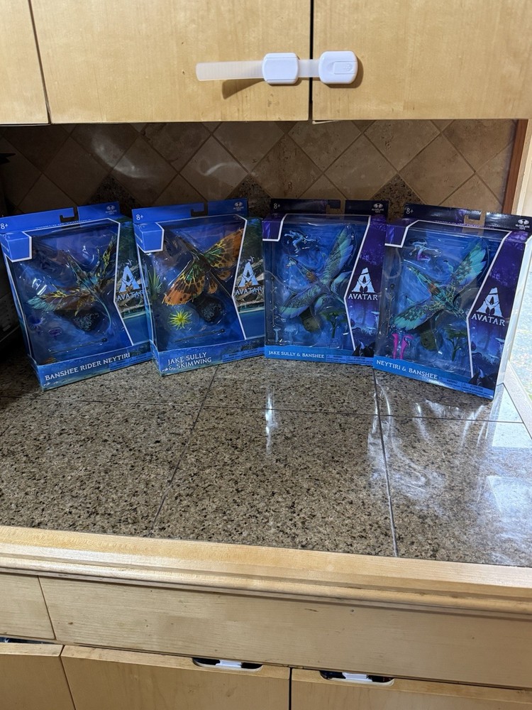Avatar The Way of Water Action Figure Bundle Banshee Rider Neytiri Jake Sully