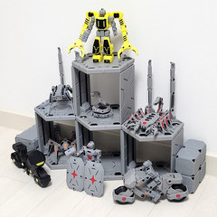 Hexa Base for 1:12 Scale Action Figures | Robot Mech Fortress | 3D Printed Toy