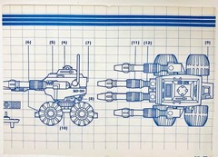 GI Joe 1983 PAC RAT Machine Gun Complete Remote Blueprints Vintage Hasbro ARAH