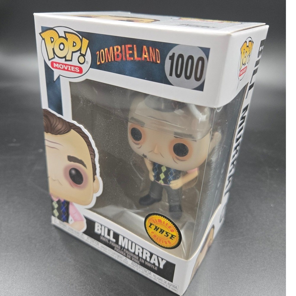 Funko Pop Movies Zombieland Bill Murray 1000 Chase Edition Vinyl Figure Limited