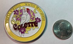 Disneyworld Enchanted Tiki Room 2 inch Medallion Challenge Coin, Colette