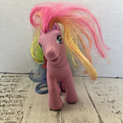 My Little Pony Pink Horse Figure Rainbow Hair Butterfly 2005