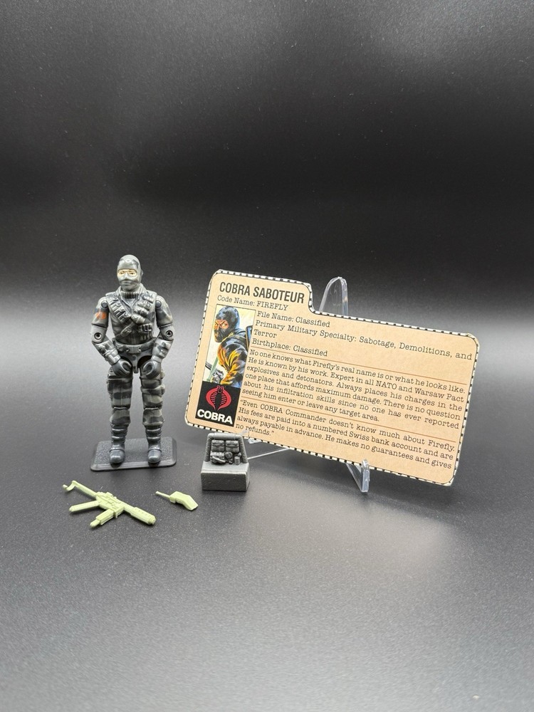 1984 GI Joe Cobra Saboteur. Code Name: Firefly. (Complete)