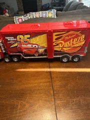 Disney Cars Super Track Mack Transforming Truck and Racetrack W/ 1 car. Working