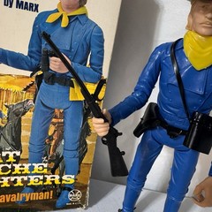 VTG Marx General Custer Fort Apache Fighters Movable w/ Box Accessories 90% VG