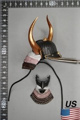 1/6 Scale 101TOYS KN022 Ghost of Tsushima Samurai C Helmet w/ Mask PLASTIC Japan