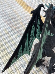 Kid Galaxy Poseable Dragon Action Figures Black & Teal Dragon Fantasy Toy