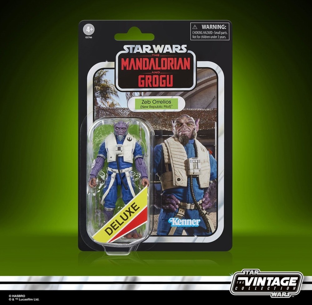 Star Wars The Vintage Collection Deluxe Zeb Orrelios (New Republic Pilot) Figure