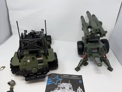 GI Joe Classified A.W.E. Striker and Crankcase & M.M.S. (Mobile Missile System)