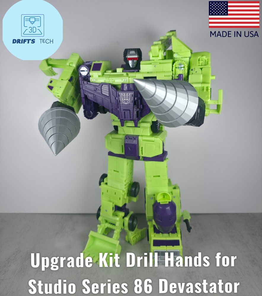 Upgrade Kit for Studio Series 86 Devastator Drill Hands SS86 3D Print