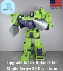 Upgrade Kit for Studio Series 86 Devastator Drill Hands SS86 3D Print
