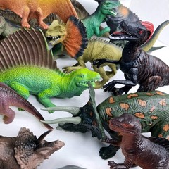 Dinosaur Action Figures Lot Jurassic Bundle Collection Toy Set Junk Drawer VTG.