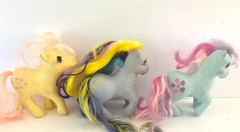 Vintage Lot Of 6 My Little Pony All Say Hong Kong Or China On Foot Hasbro 84-87