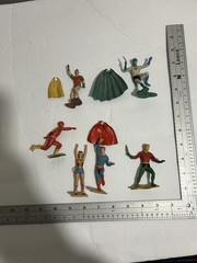 Rare Vintage 1966 Ideal Toys DC Comics Heroes Set – Batman, Superman, Flash etc