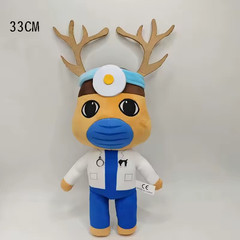 New Horror Animal Hospital Plush Toy Blue Dog Soft Stuffed Cartoon Doll