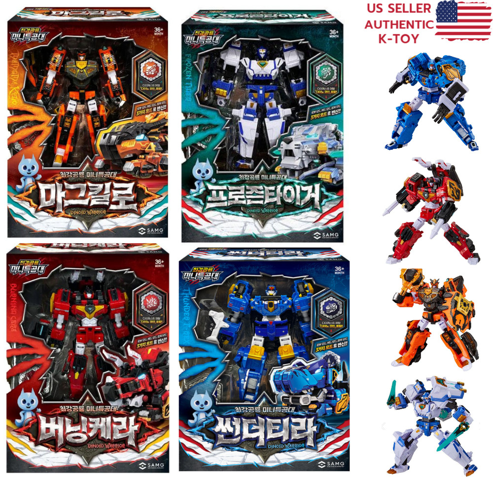 Miniforce Dinoid Warrior HEADBOTS Thunder tyra Burning kera Magkylo Frozen Tiger