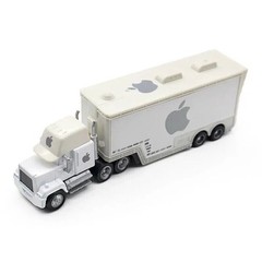 2Pcs Disney Pixar Cars No.84 White Apple Hauler Truck 1:55 Diecast Toys Set Gift