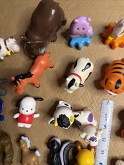 Large Lot Of 70 Animal Figures Horse Elephant Farm Hippo Tiger