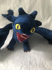 Posable How To Train Your Dragon Toothless Nightfury Plush Dreamworks Studio 16”