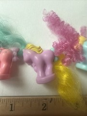 Vintage My Little Pony Ponytail Petite Ponies Lot Of 3 Pink Purple Blue