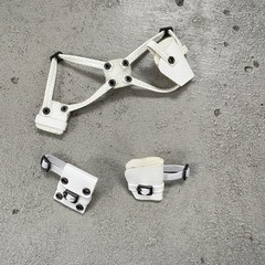 SU-PNSL-SET-WH: 1/12 White shoulder harness and leg holsters for 6″ figure