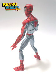 Spider-Man Animated Series Red/Silver Glider Spider Charged(2008, Hasbro) Figure