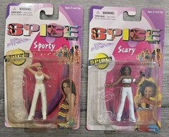 Spice Girls Sporty Spice, Scary Spice 1998 3″ Mini Figures Toymax Lot Of 2 NIB
