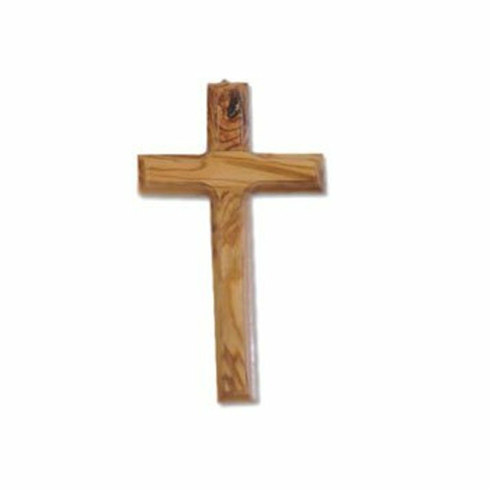 Holy Land Market Olive Wood Cross – 4.75-5 Inches Tall