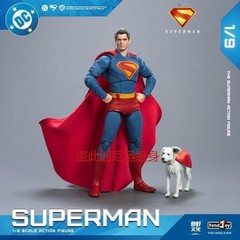 Official Fondjoy 1/9 Movie Superman & Krypto Action Figures Deluxe Ver 7in