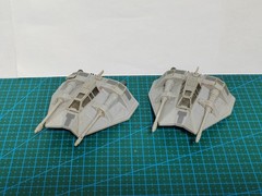 2 PCS STAR WARS Micro Galaxy Squadron SNOWSPEEDER W RARE CHASE LOOSE.