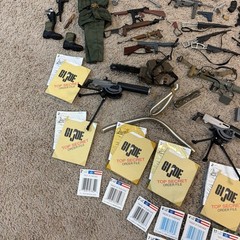 Huge Lot Of Vintage Hasbro 12in G.I. Joe, 21st Century Soldier Weapons And More