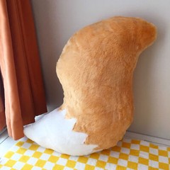 Cute 80cm Fox Tail Pillow Cushion Soft Stuffed Plush Toy Home Decor Snap Pillow
