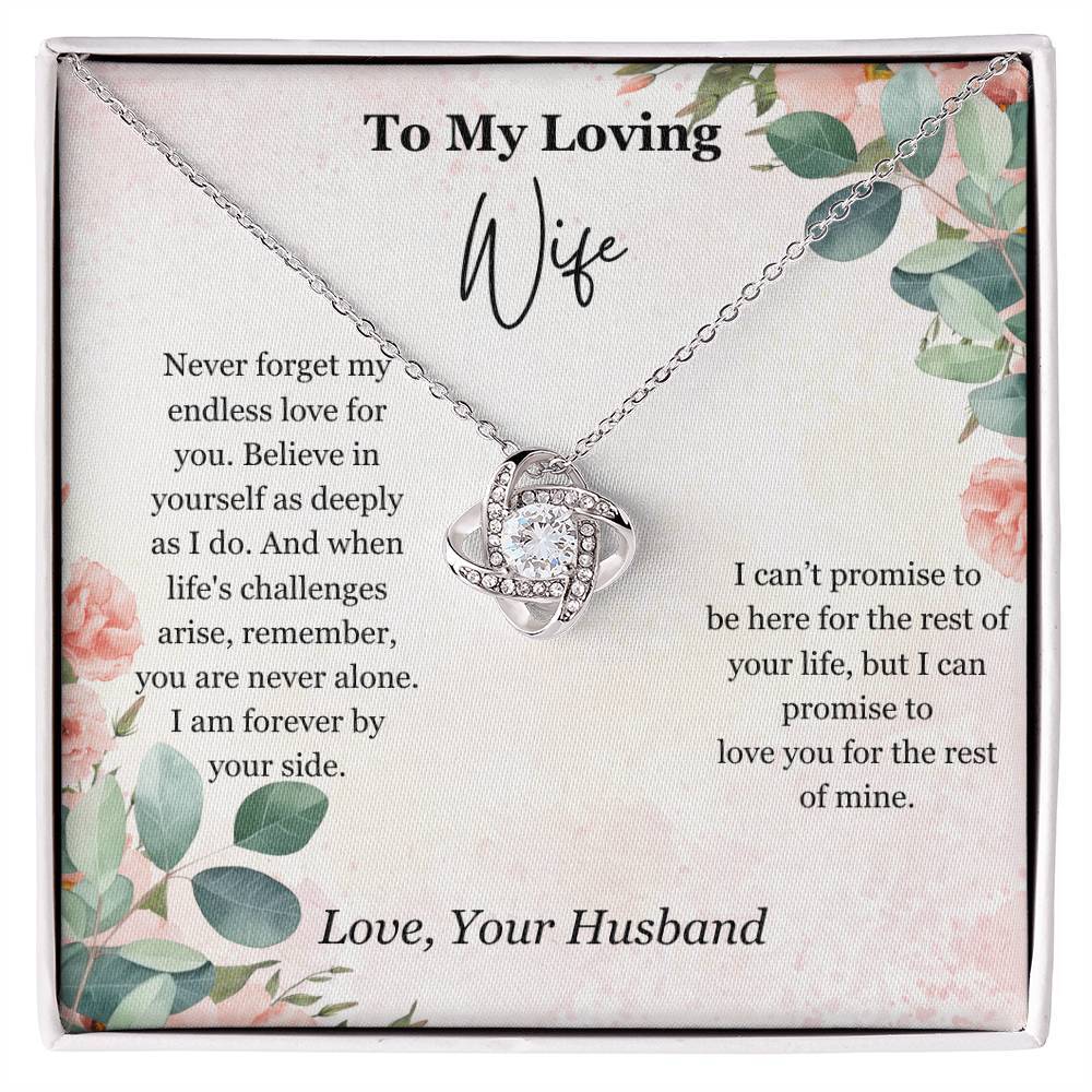 Gift for Wife Pendant Love Knot Necklace