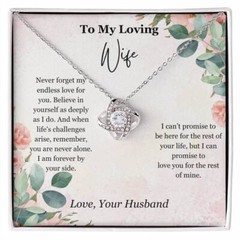 Gift for Wife Pendant Love Knot Necklace