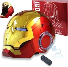 AUTOKING Iron Man MK5 Helmet 2.0 VER. 1:1 Wearable Voice ABS Gold Mask US Ship