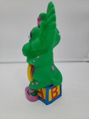Vintage 1992 Barney Dino Baby Bop 7″ Plastic Piggy Coin Bank Lyons Group