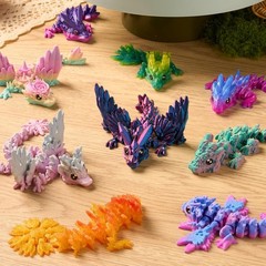 12 Pcs 3D Printed Dragon Blind Box Series, Mystery Box Party Favors 5.9″ Dragons