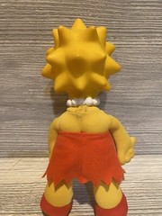 LISA SIMPSON 8″ DOLL 1990 Plush With Plastic Head Vintage Simpson Collectible
