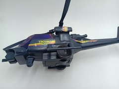 Blue Thunder Helicopter And Rolling Jeep Vehicles Glasslite Brazil Vintage 80 ´s