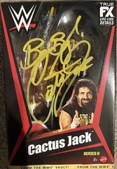 WWE Mattel Elite From The Vault 6 Cactus Jack Autographed Figure Mint With Proof