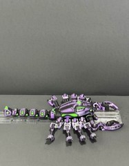 3D Printed Articulated Cyber Scorpion by Flexi, 9″ Full Articulated Fidget Toy