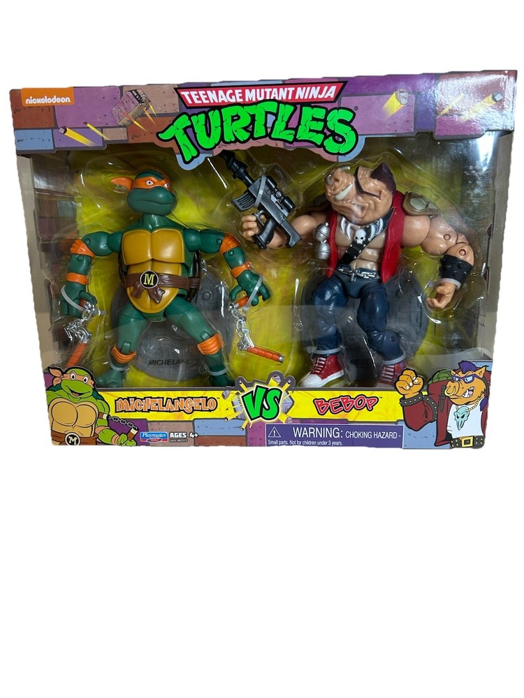 Playmates Toys TMNT Michelangelo vs Bebop Boxed Action Figure Collection