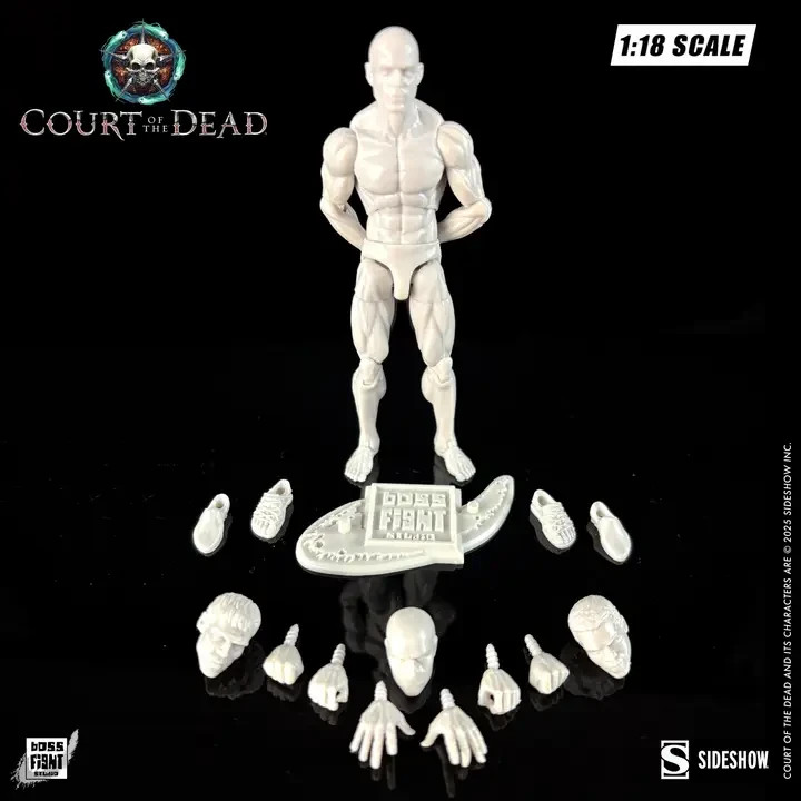 Blank Ivory Male 1:18 Scale Boss Fight Studio Action Figure 3 3/4″ For Customs