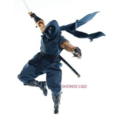 1/12 Custom Wired Blue/Red Outfit for Kaiyodo Ryu Hayabusa Action Figure Body