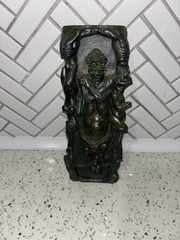 Hellraiser Pinhead Horror Wall Plaque Figure Gothic Decor Prop Green Patina