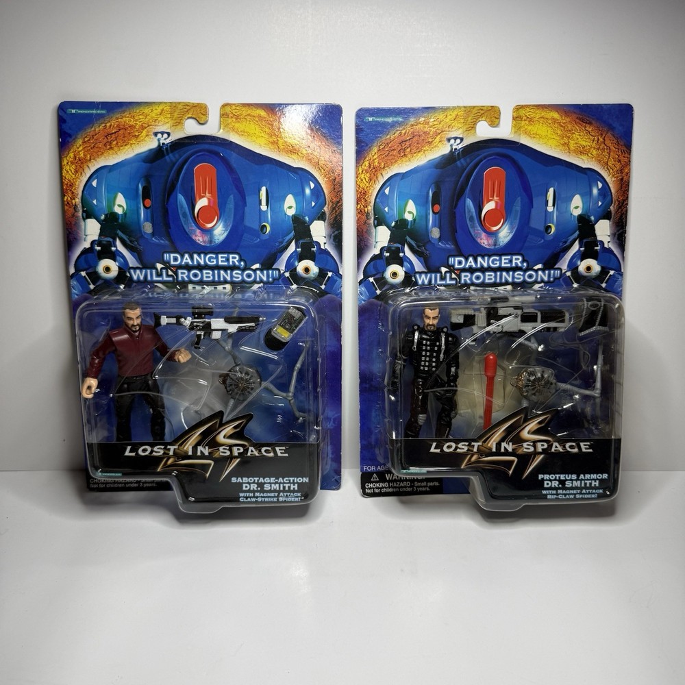 Lost In Space Dr. Smith Figure x 2 – Sabotage Action & Proteus Battle Armor 1997