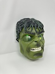🟢 Vintage 2008 Hulk Light-Up Mask 💥 Green LED Eyes | Halloween Cosplay