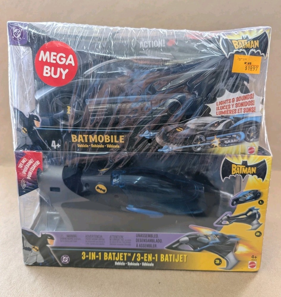 The Batman Batmobile And 3 In 1 Batjet Mega Buy. Brand New Sealed