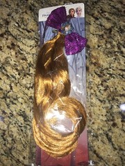 Scunci Frozen 2 Disney Anna Fake Pony Tail & Bow Hair New